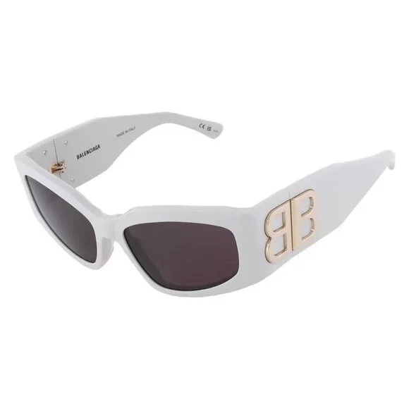 New Balenciaga Grey Cat Eye Ladies Sunglasses BB0321S 010 57 BB0321S 010 57Wom
